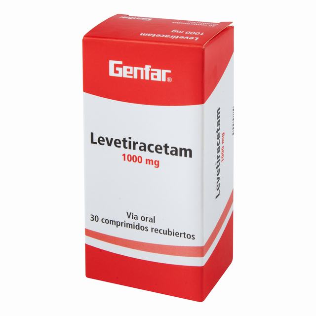 Levetiracetam 1000 mg x 30 tabletas (Genfar)