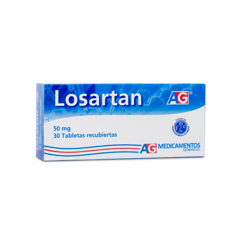 Losartan 50 mg x 30 tabletas (AG)