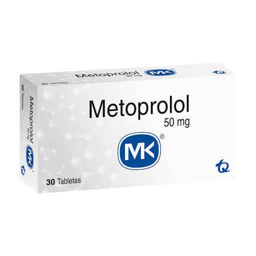 Metoprolol 50 mg x 30 tabletas (MK)
