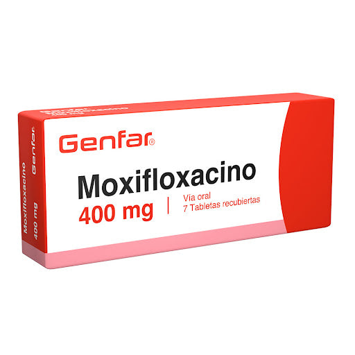 Moxifloxacino 400 mg x 7 tabletas (Genfar)