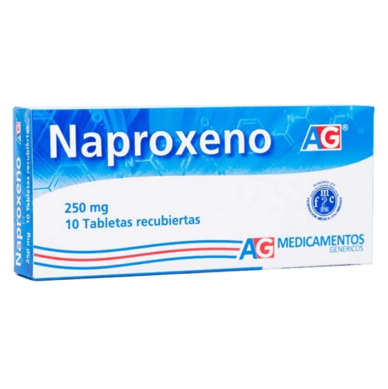 Naproxeno 250 mg x 10 tabletas (AG)