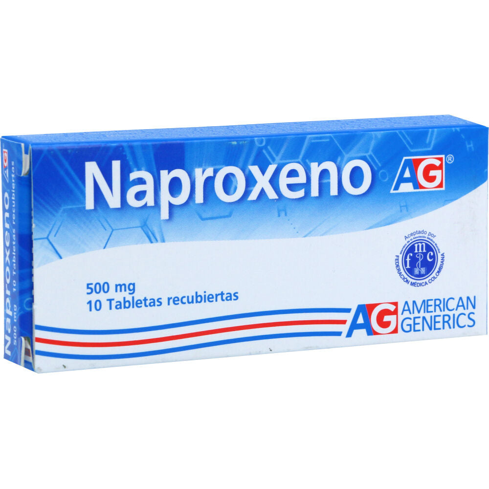 Naproxeno 500 mg x 10 tabletas (AG)