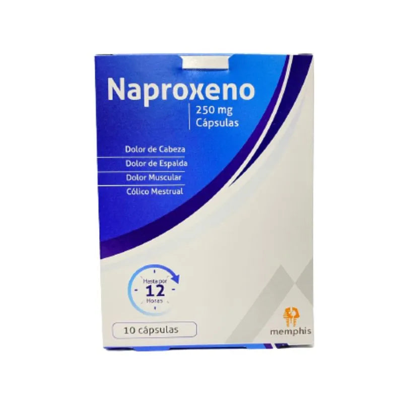 Naproxeno 250 mg x 10 cápsulas (Memphis)
