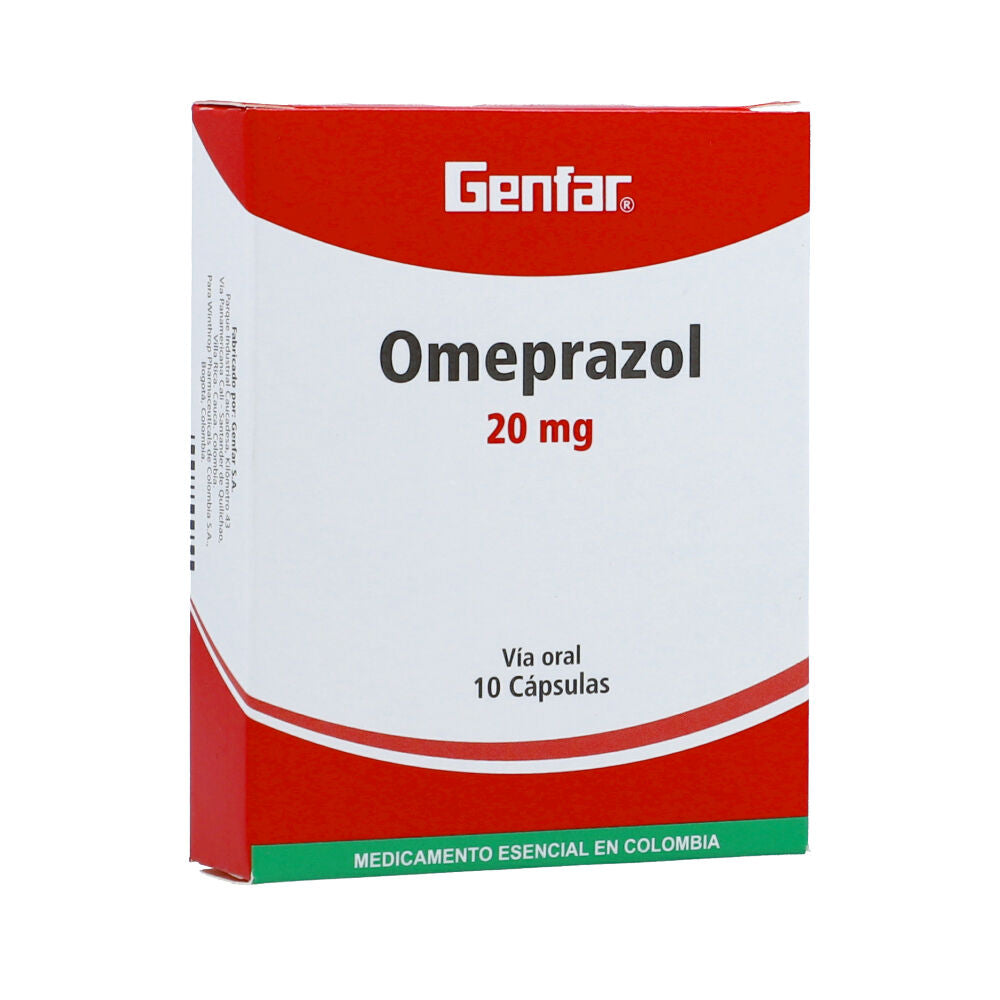 Omeprazol 20 mg x 10 cápsulas (Genfar)
