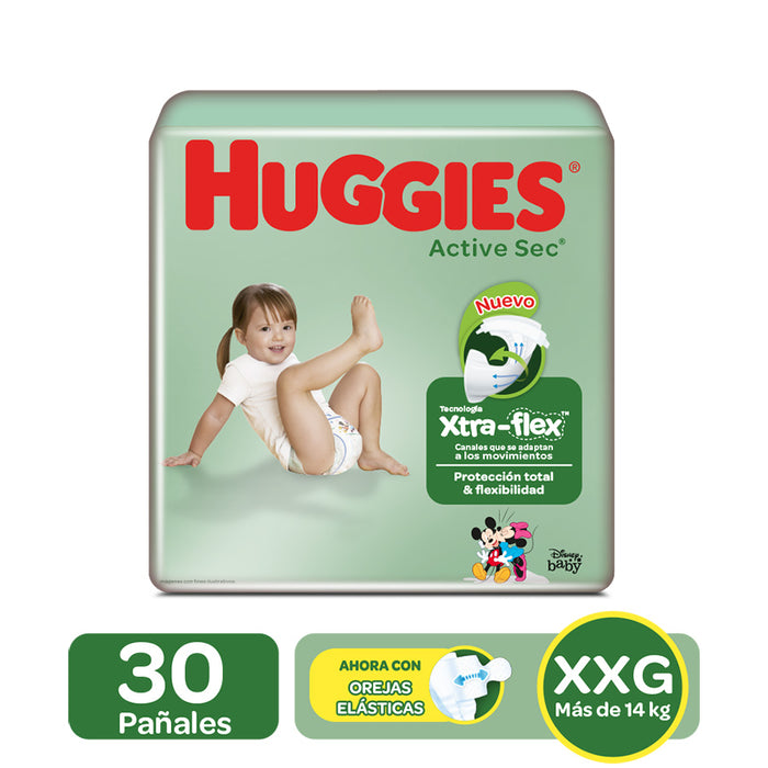Pañal Huggies Active Sec Etapa 5/XXG