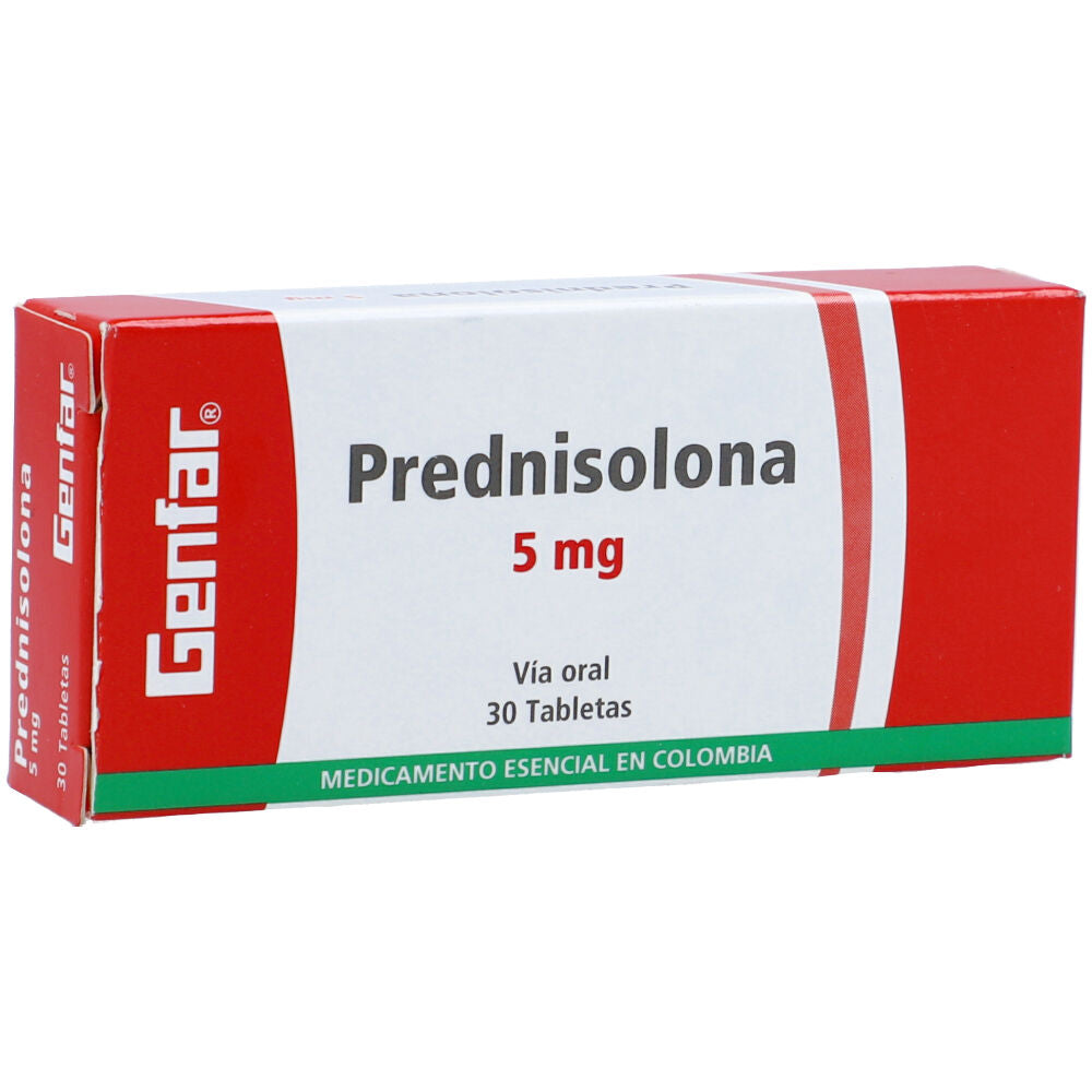 Prednisolona 5 mg x 30 tabletas (Genfar)