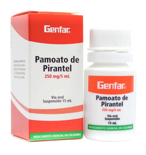Pamoato Pirantel suspensión x 15 ml (Genfar)