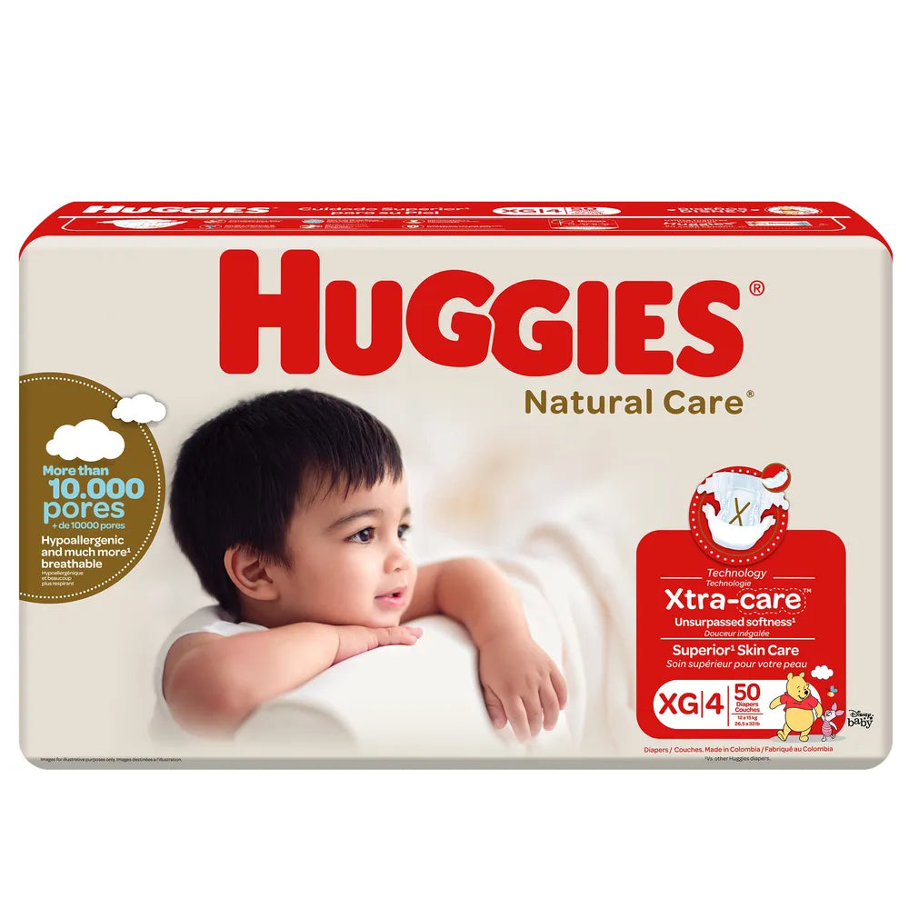 Pañal Huggies Natural Care Etapa 4/XG