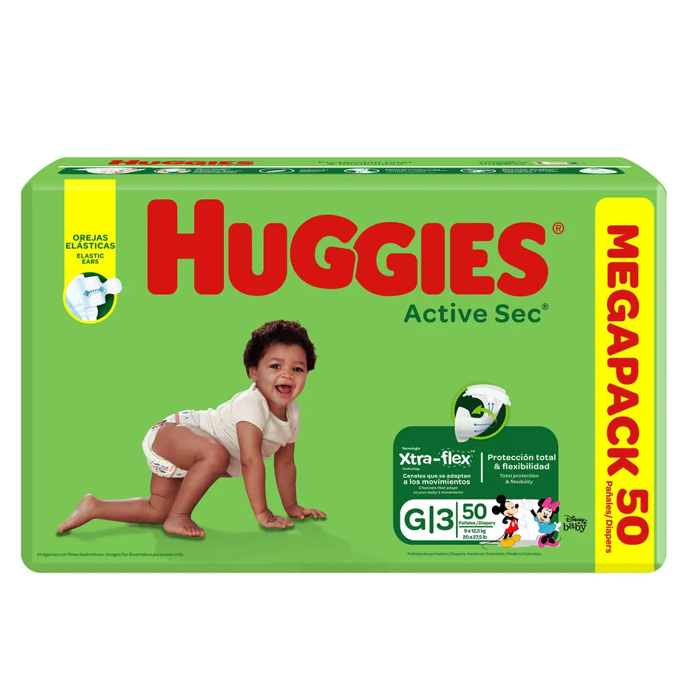 Pañal Huggies Active Sec Etapa 3/G