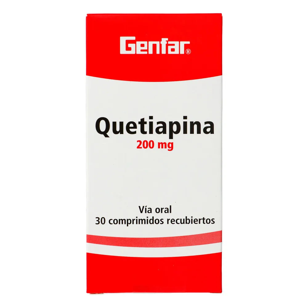 Quetiapina 200 mg x 30 tabletas (Genfar)