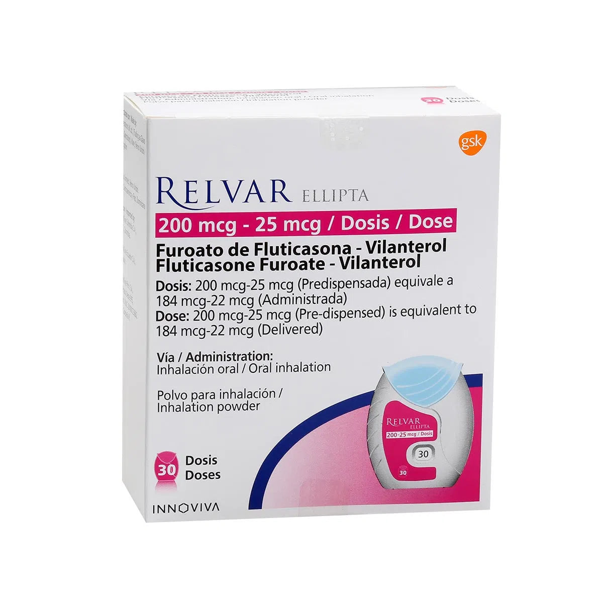 Relvar Ellipta 200/25 mcg x 30 dosis