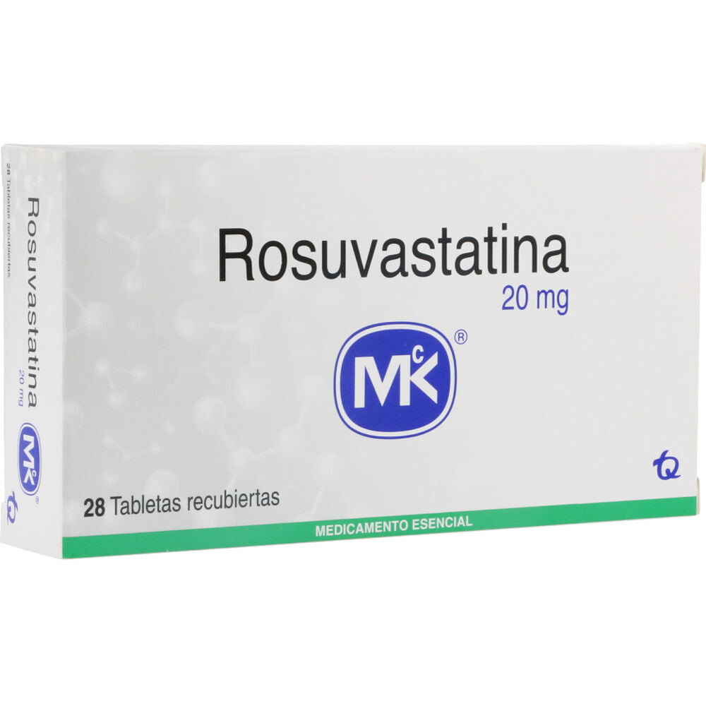 Rosuvastatina 20 mg x 28 tabletas (MK)