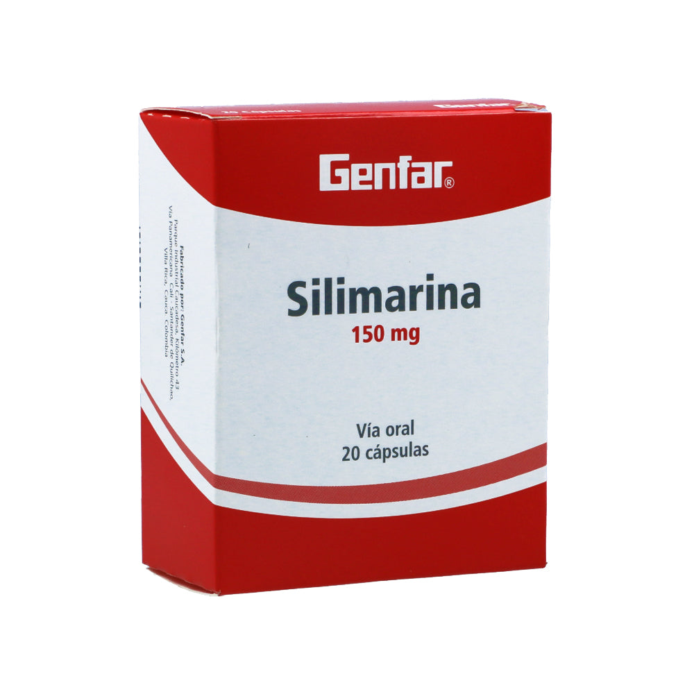 Silimarina 150 mg x 20 cápsulas (Genfar)