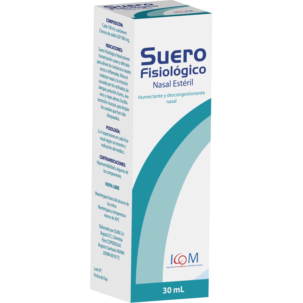 Suero Fisiologico Nasal spray x 30 ml