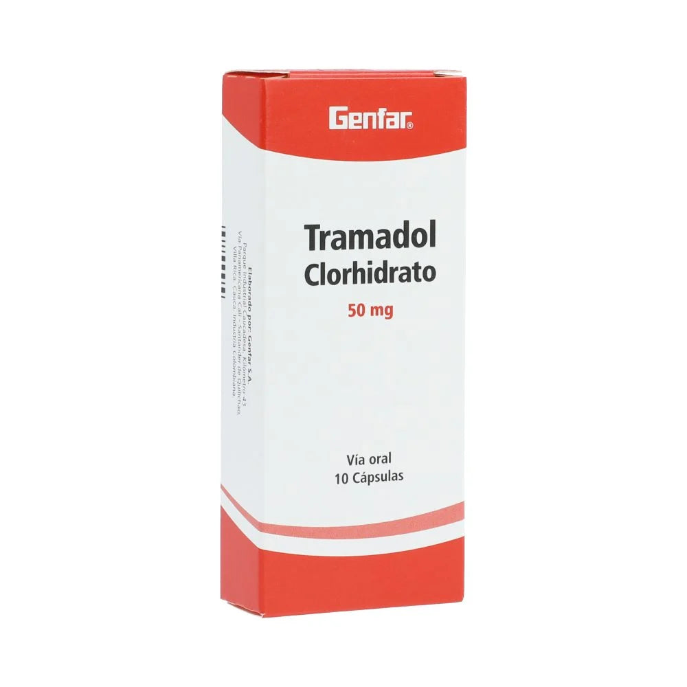 Tramadol 50 mg x 10 cápsulas (Genfar)