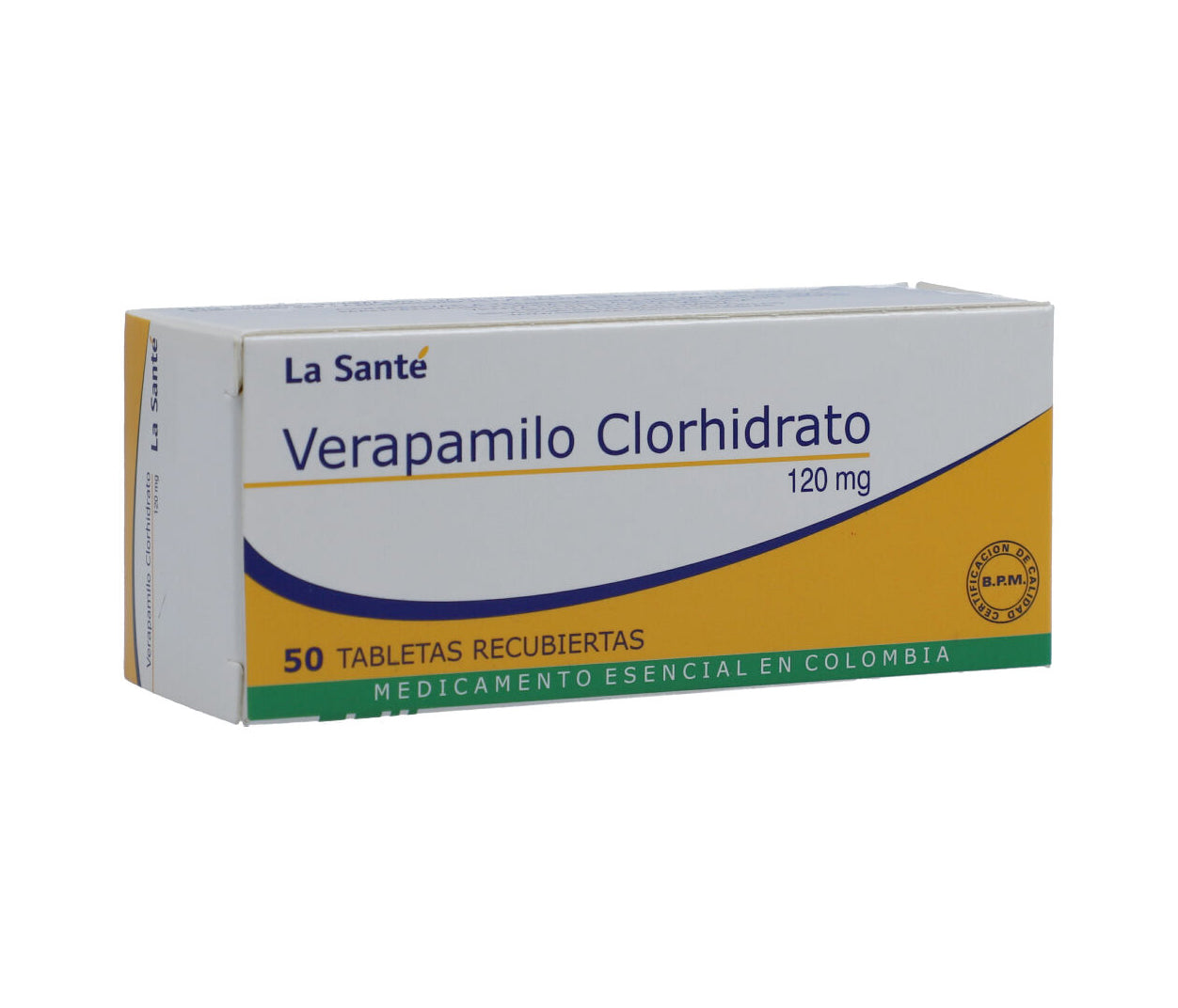 Verapamilo 120 mg x 50 tabletas (La Sante)