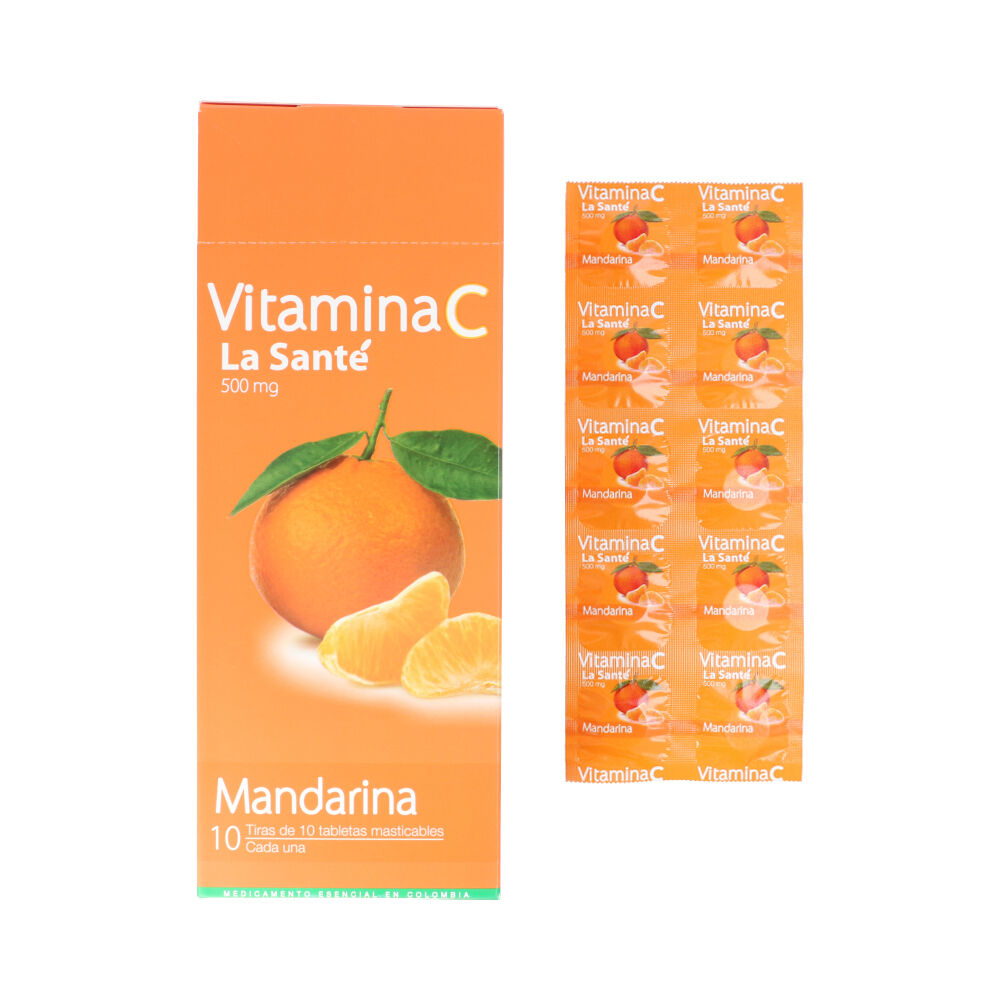 Vitamina C Mandarina x 100 tabletas (La Sante)