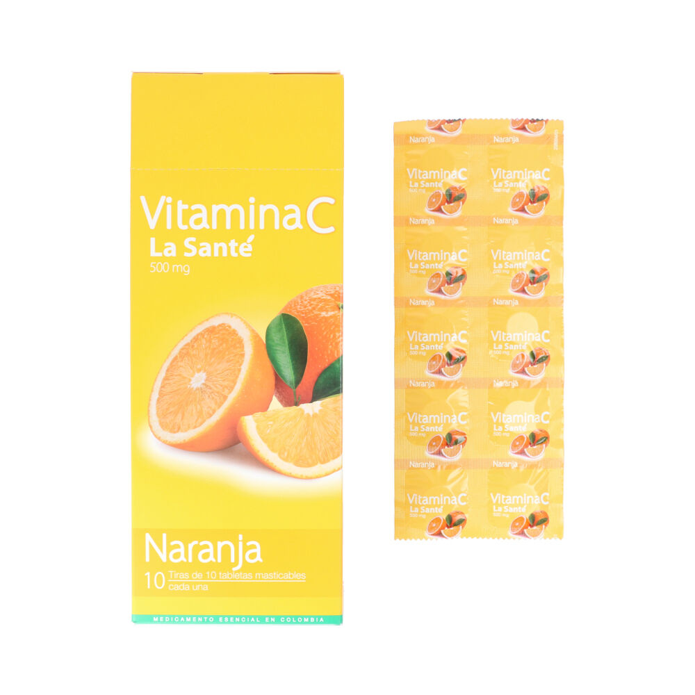 Vitamina C Naranja x 100 tabletas (La Sante)