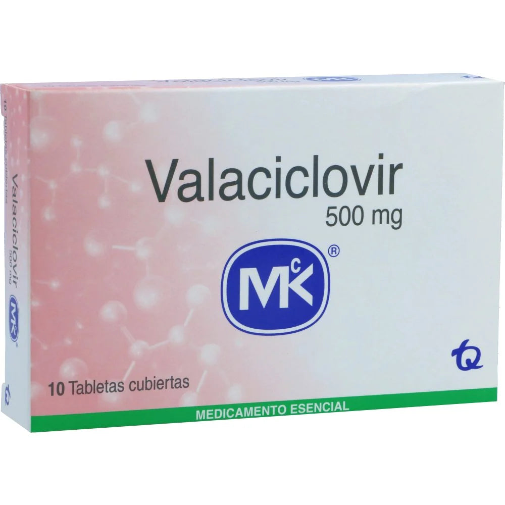 Valaciclovir 500 mg x 10 tabletas (MK)