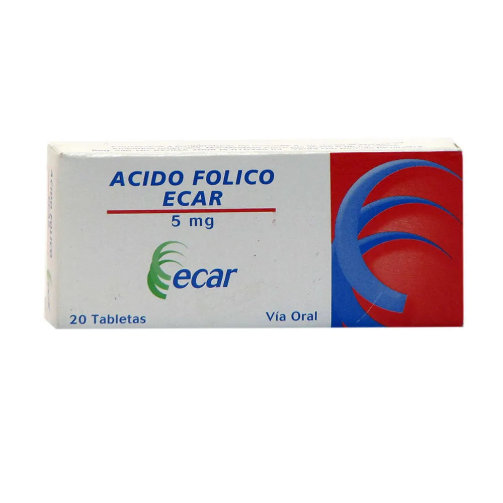 Ácido Fólico 5 mg x 20 tabletas