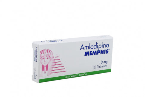 Amlodipino 10 mg x 10 tabletas (Memphis)
