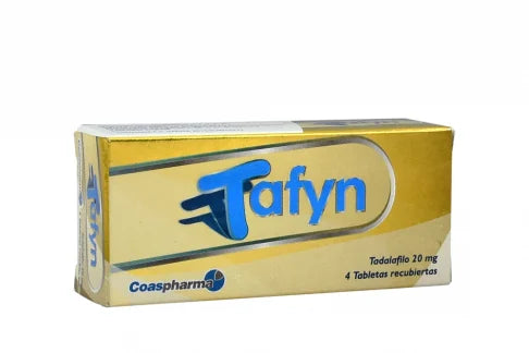 Tafyn 20 mg (Tadalafilo) x 4 tabletas