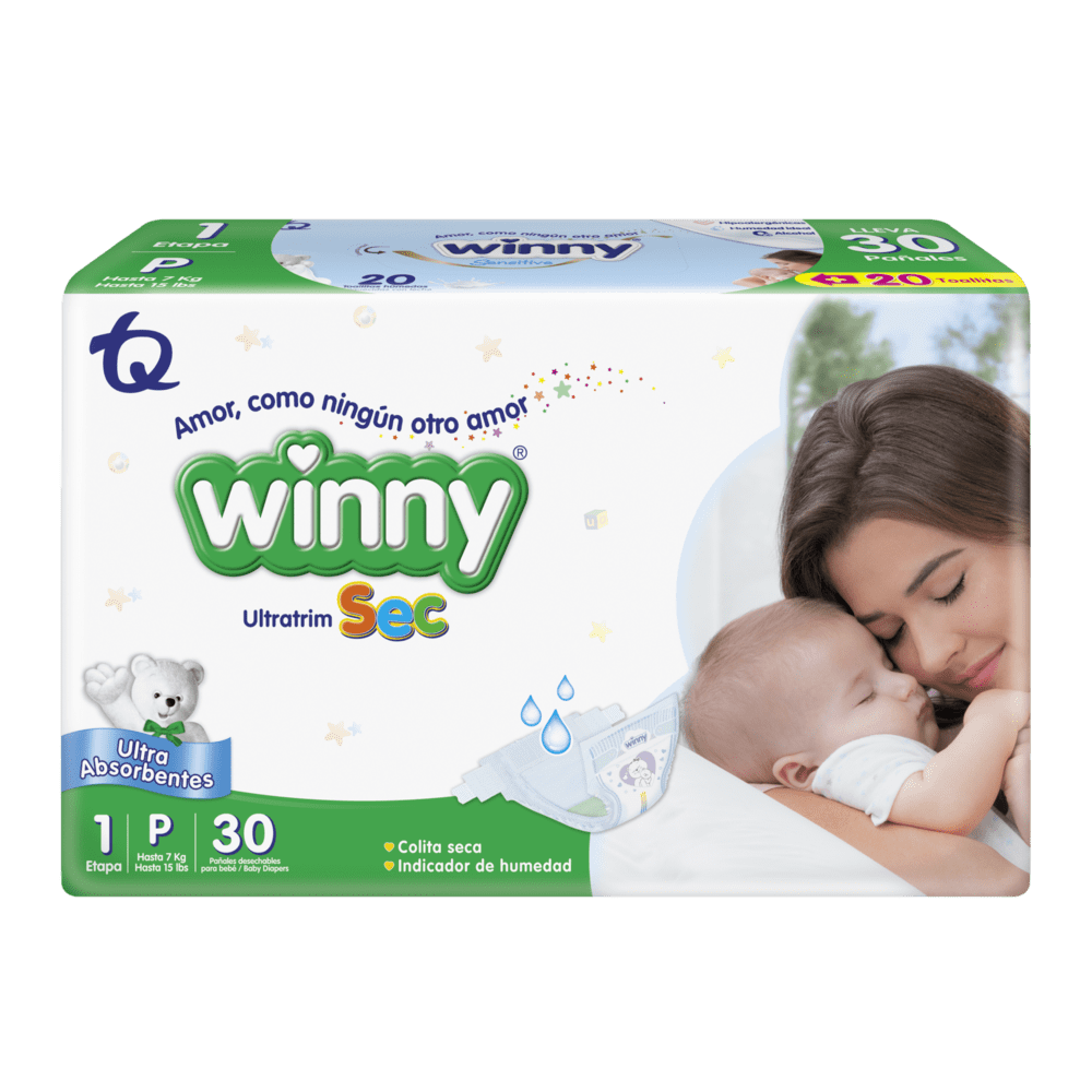 Pañal Winny Ultrasec etapa 1 x 30 unidades