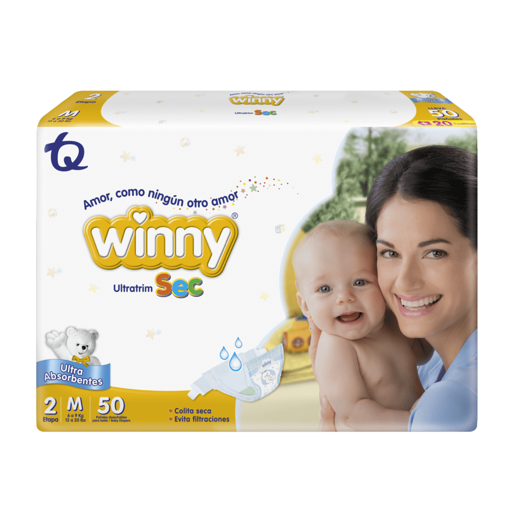Pañal Winny Ultrasec etapa 2 x 50 unidades