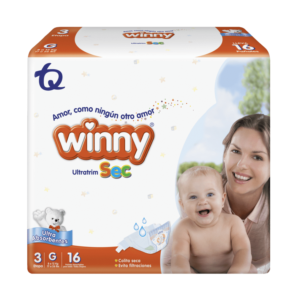 Pañal Winny Ultrasec etapa 3 x 16 unidades