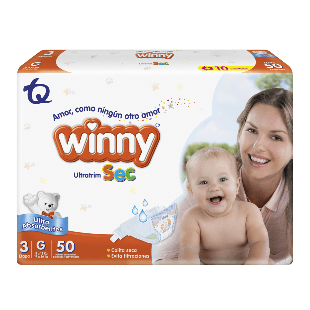 Pañal Winny Ultrasec etapa 3 x 50 unidades