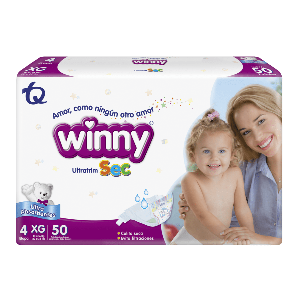 Pañal Winny Ultrasec etapa 4 x 50 unidades