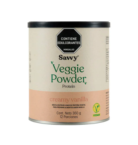 Proteína Veggie Powder creamy vanilla mini Savvy
