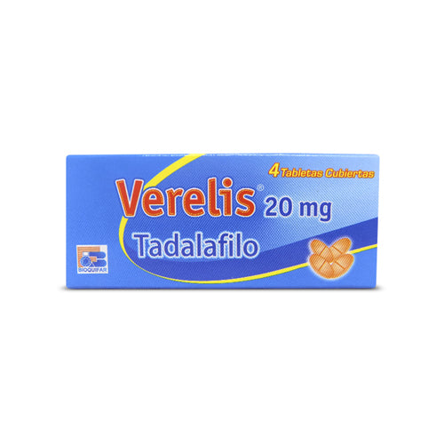 Verelis 20 mg (Tadalafilo) x 4 tab