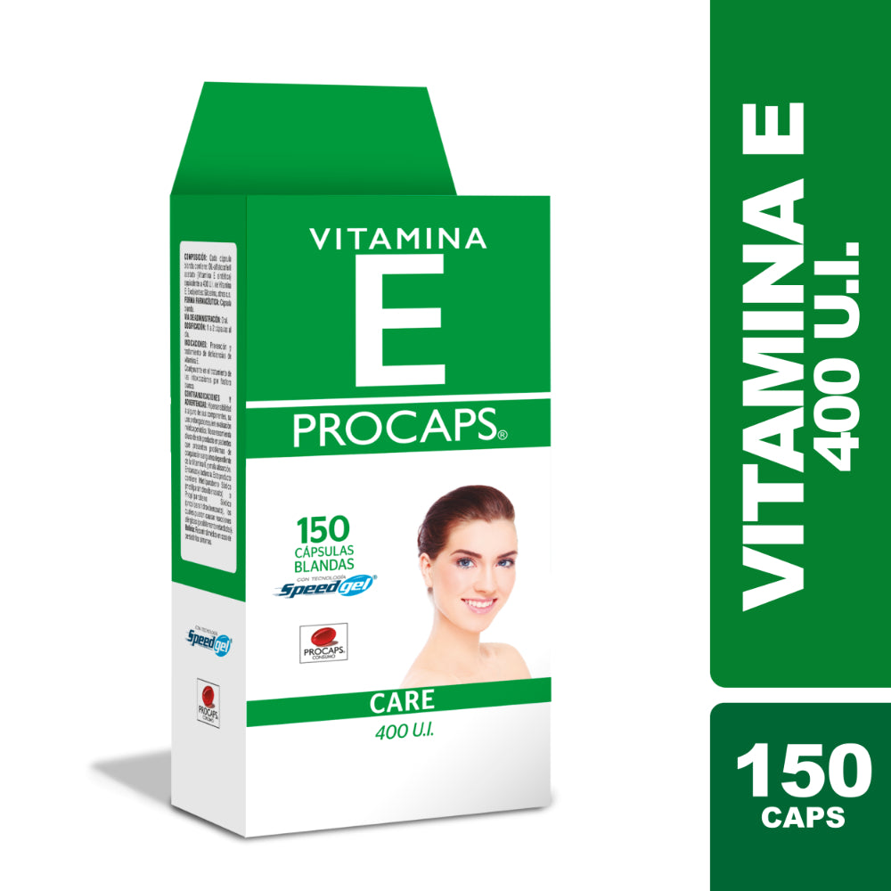 Vitamina E Care 400 UI x 150 cápsulas (Procaps)