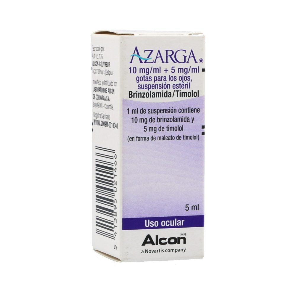 Azarga Solución Oftálmica (10mg+5mg)/mL – Drogas Económicas