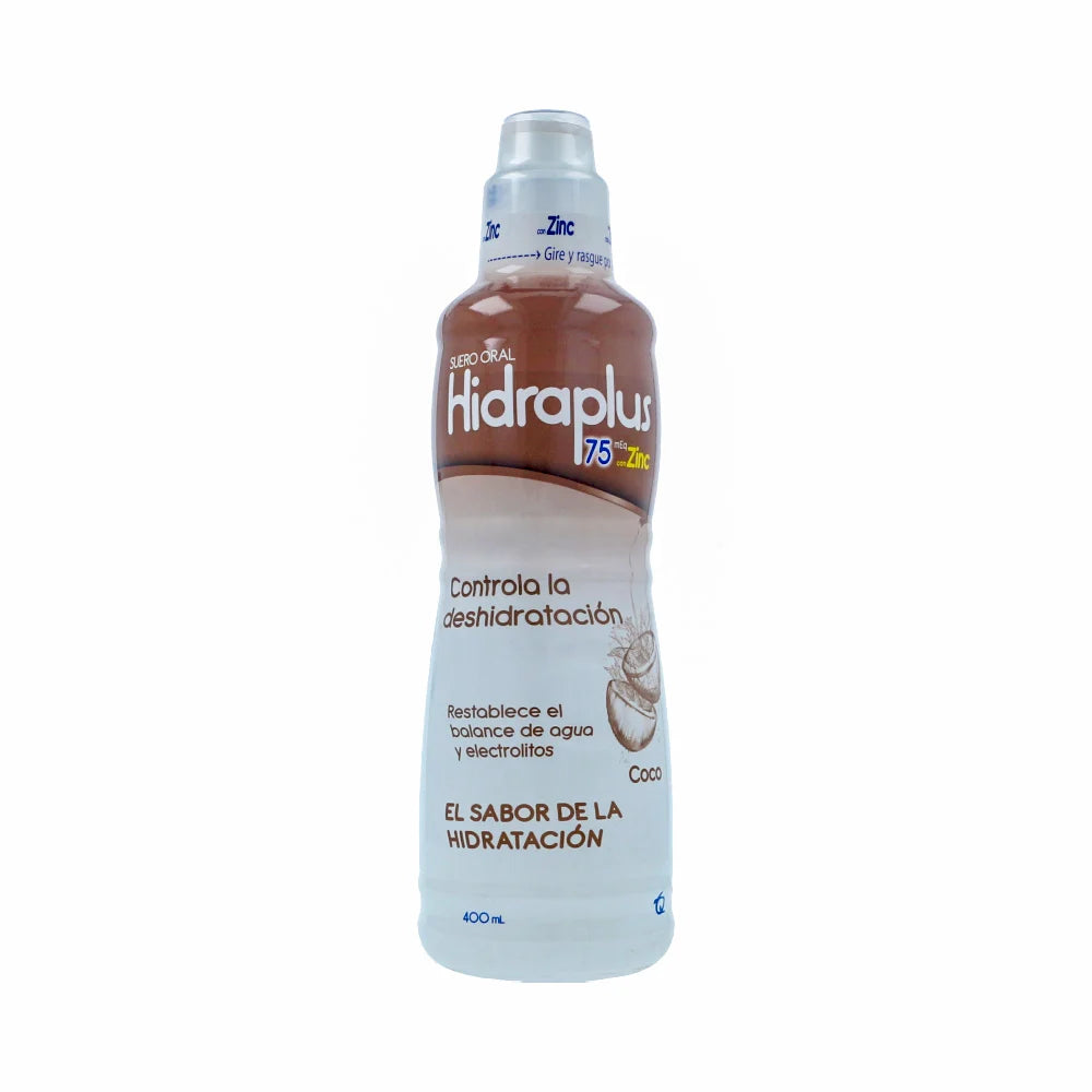 Hidraplus Zinc 75 Sabor a Coco x 400 mL
