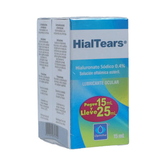Hialtears 0.4% solución oftálmica x 15+10 ml
