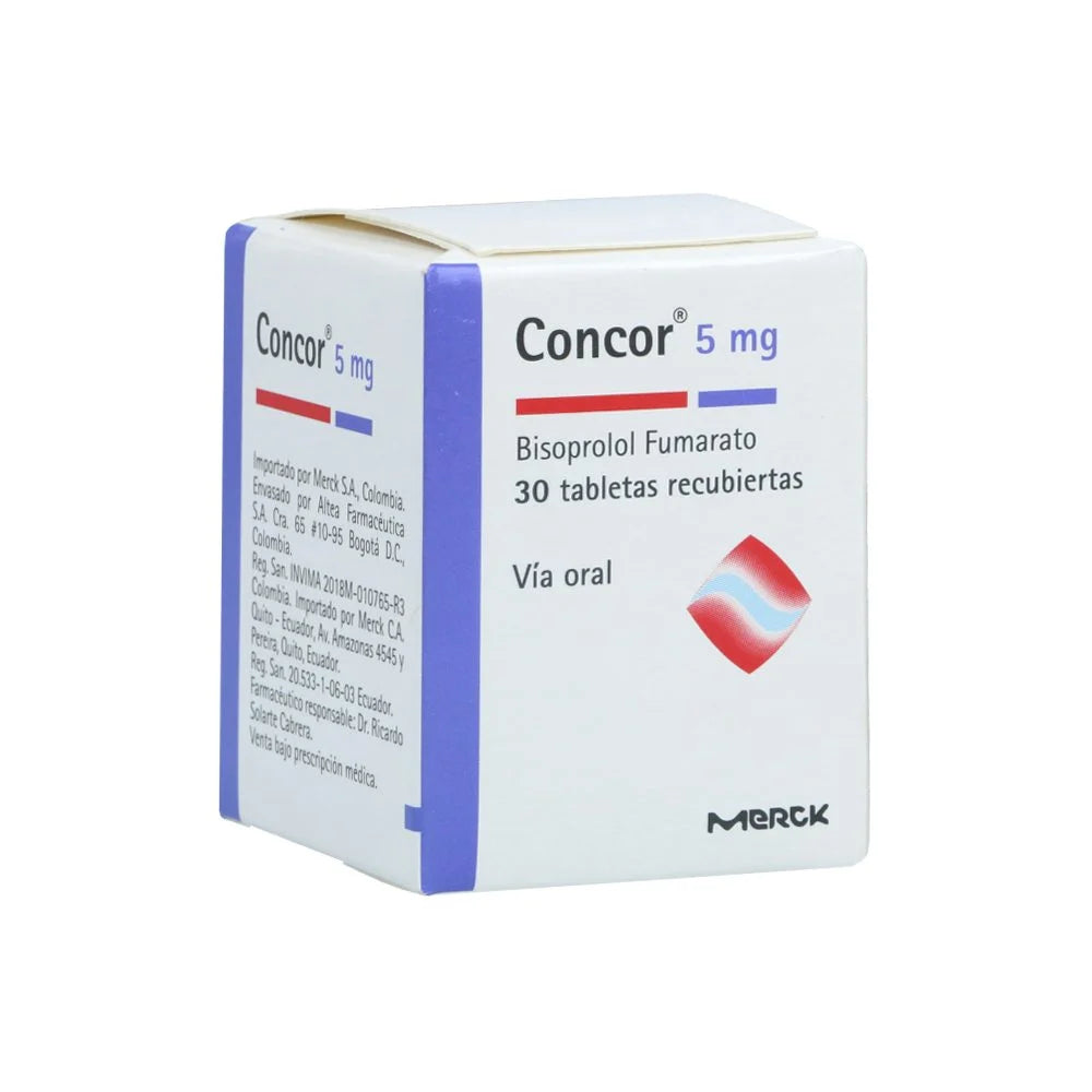 Concor 5 mg x 30 tabletas – Drogas Económicas