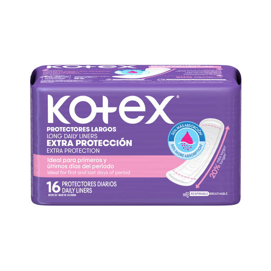 Protectores Kotex Diarios Largos