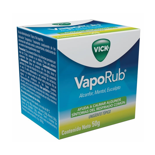 Vick Vaporub Alcanfor + Eucalipto Ungüento Frasco X 50 Gr