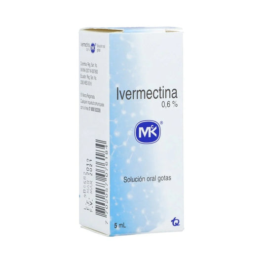 Ivermectina 0.6% solución oral x 5 ml (MK)
