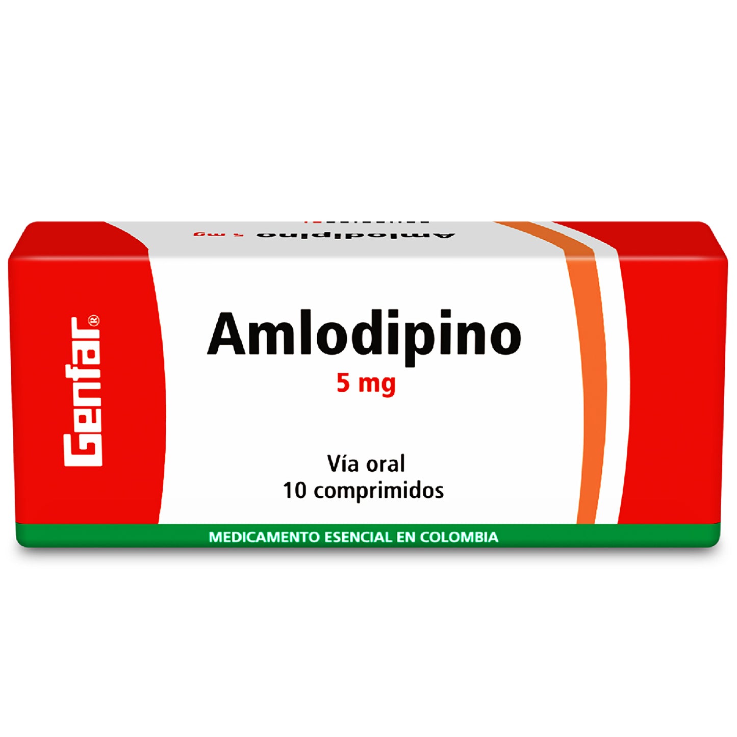 Amlodipino 5 mg x 10 tabletas (Genfar)