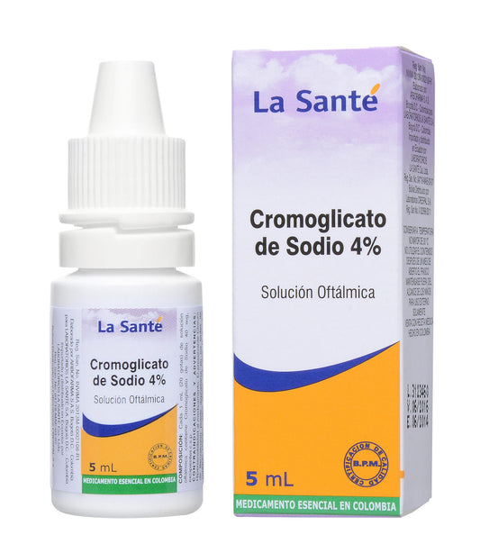 Cromoglicato de Sodio 40mg/ml (4%) Solución Oftálmica x 5ml
