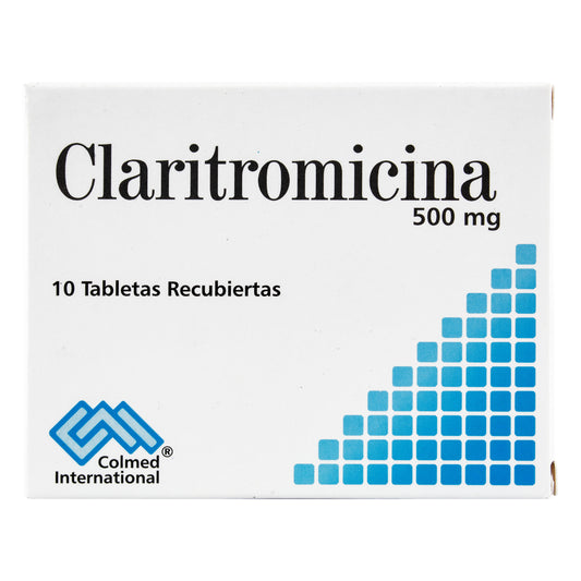 Claritromicina 500 mg x 10 tabletas (Colmed)