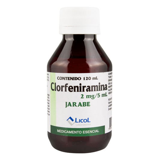 Clorfeniramina Jarabe 2mg/5mL (0.4%) (Licol)