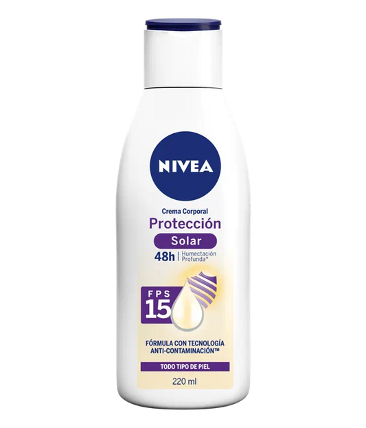 Crema Corporal Nivea Protección Solar Fps 15 x 220ml