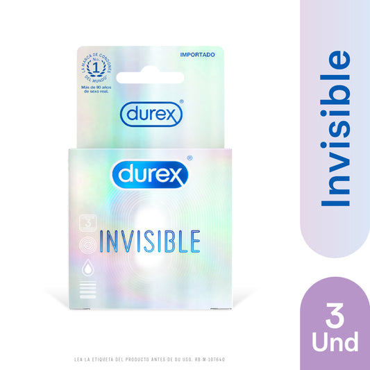 Preservativo Durex Invisible x 3 Unidades