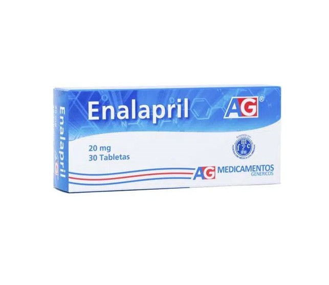 Enalapril 20 mg x 30 tabletas (AG)