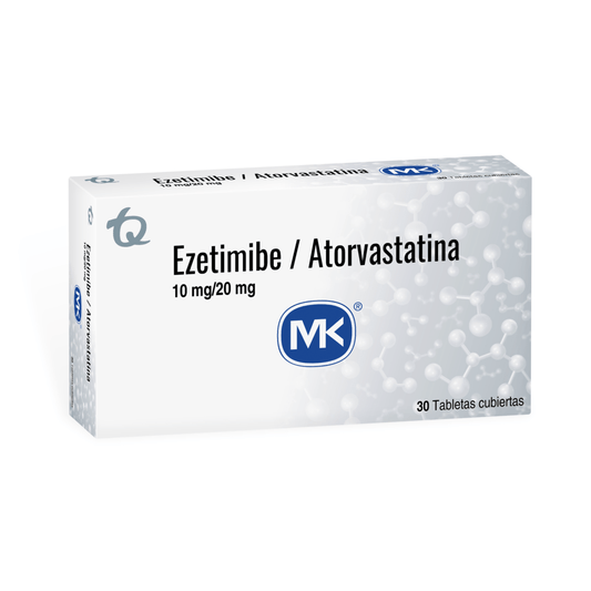 Ezetimibe/Atorvastatina 10/20 mg x 14 tabletas (MK)
