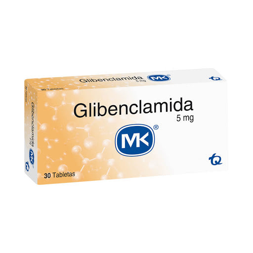 Glibenclamida 5 mg  x 30 tabletas (MK)